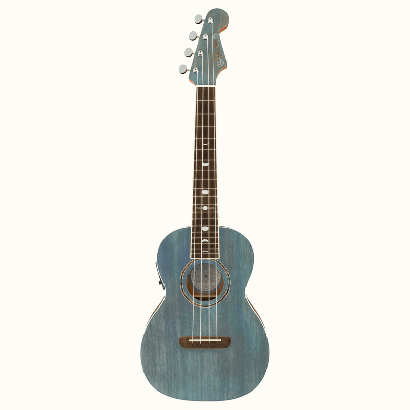 Fender Dhani Harrison Tenor Ukulele. Walnut Fingerboard, Turquoise.
