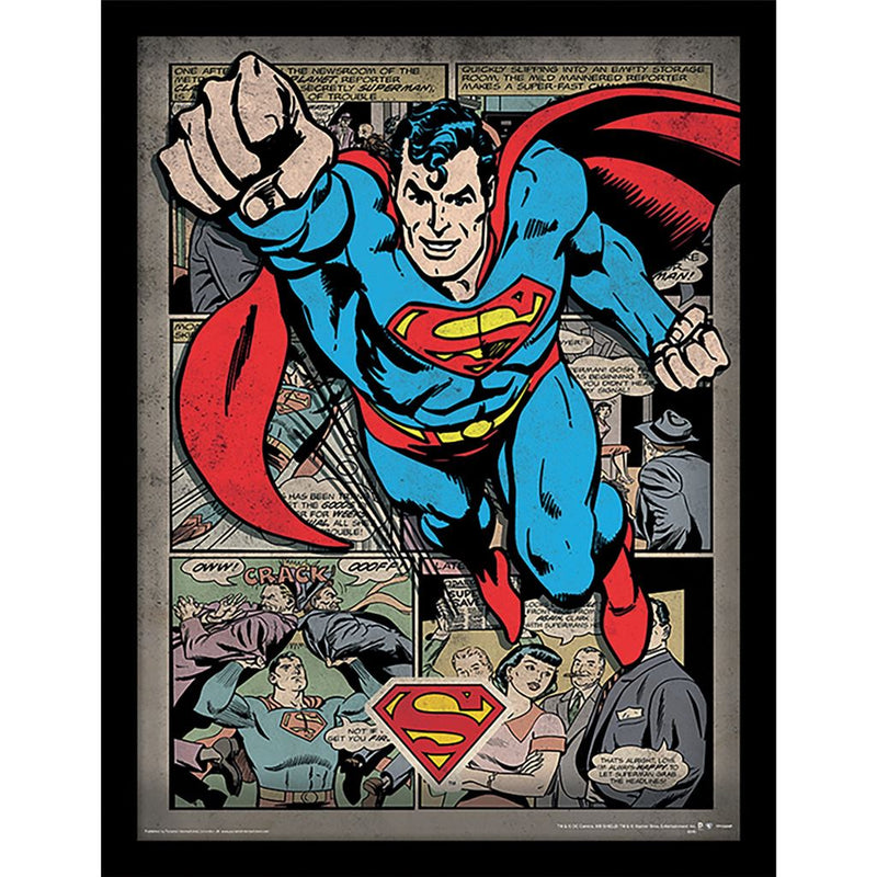 Superman (Montage) Framed Collector Print 30 x 40cm