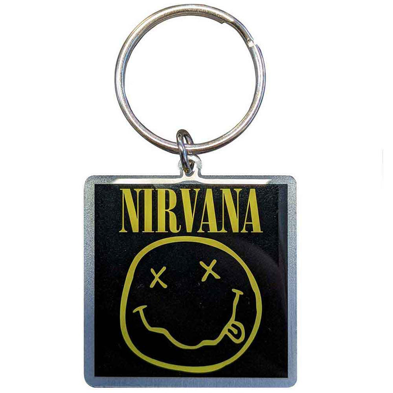 Nirvana (Smiley) Photo Print Metal Keychain