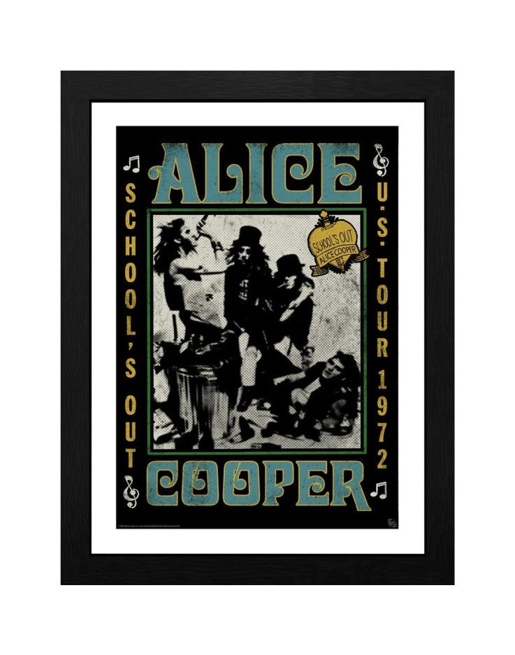 Alice Cooper (Schools Out Tour) Framed Collectors Print 30x40cm