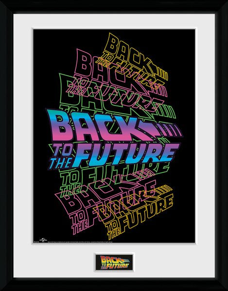 Back to the Future (Neon) Framed Collector Print 30 x 40cm