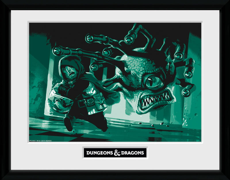 Dungeons & Dragons (Beholder) A3 Framed Collector Print. 30x40cm