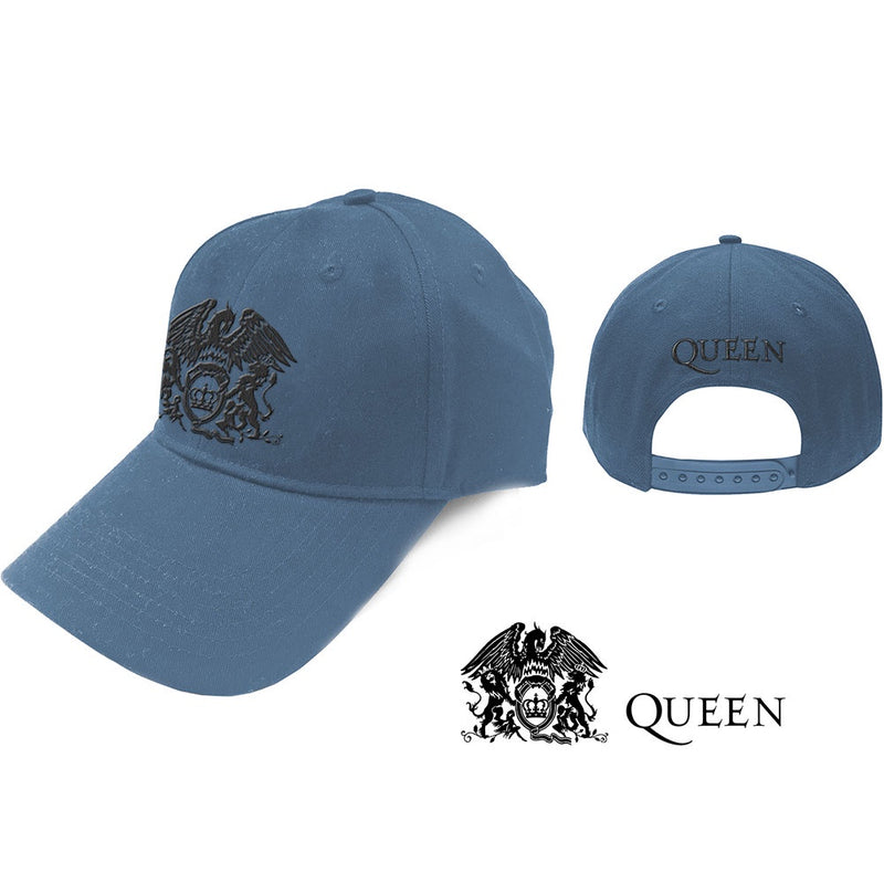 Queen (Classic Crest) Unisex Denim Blue Baseball Cap