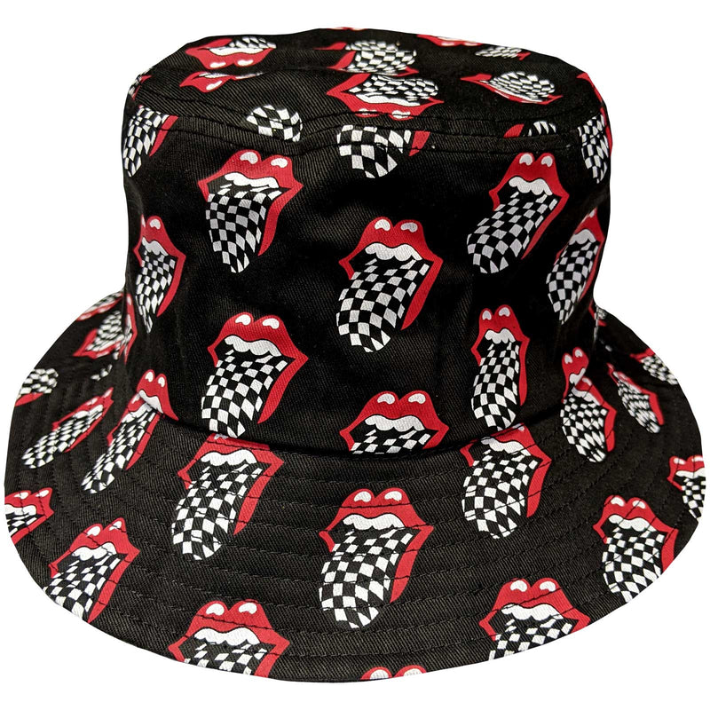 The Rolling Stones (Checker Tongue Pattern) CHAR Bucket Hat:
