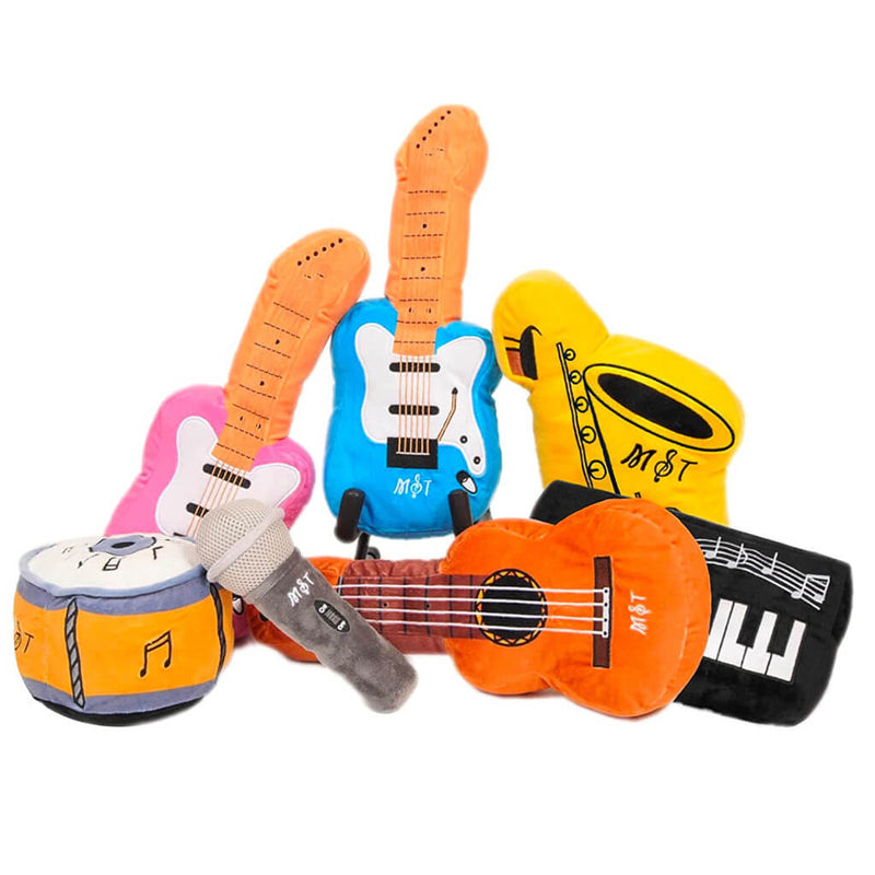 Music Soft Toys (Electric Guitar) Plush Toy in Pink.
