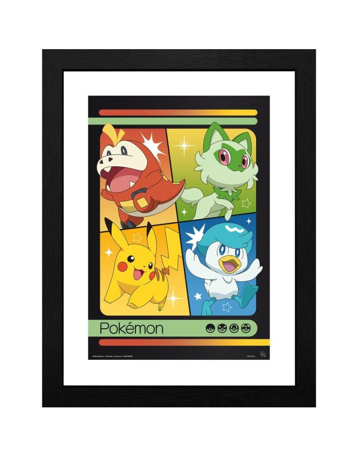 Pokemon (Scarlet & Violet Starter) Framed Collectors Print 30 x 40cm