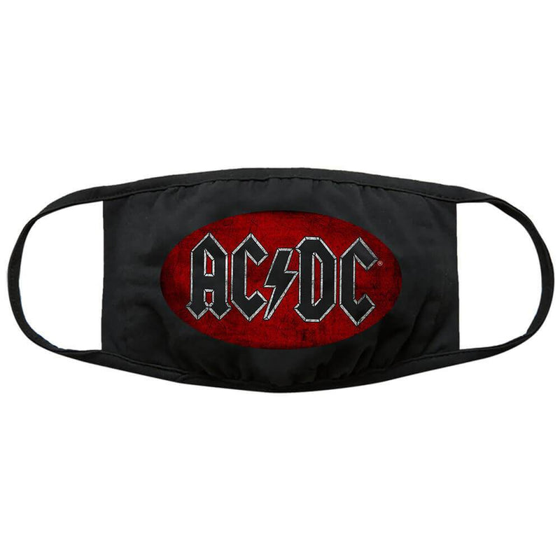 AC/DC (Oval Logo Vintage) Face Mask - The Musicstore UK