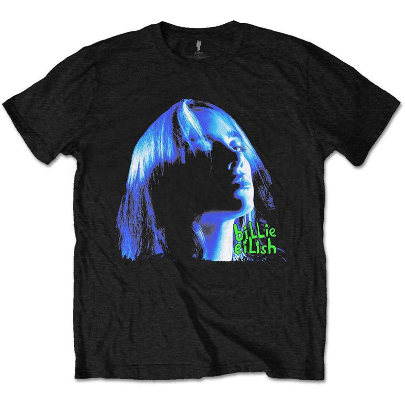 Billie Eilish (Neon Shadow Blue) Unisex T-Shirt - The Musicstore UK