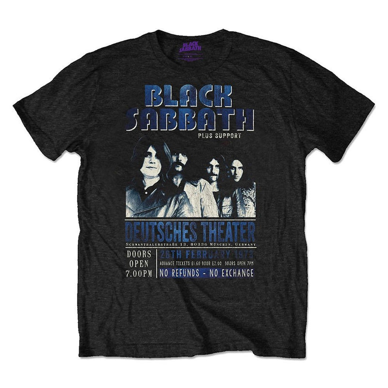 Black Sabbath (Deutsches '73) ECO Unisex T-Shirt - The Musicstore UK