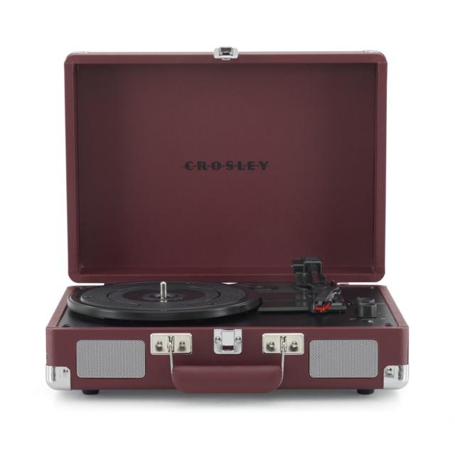 CROSLEY - Cruiser Plus Deluxe Portable Turntable (Burgundy)- Bluetooth Out - The Musicstore UK