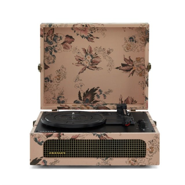 Crosley Voyager Portable Turntable (Floral) With Bluetooth Out - The Musicstore UK