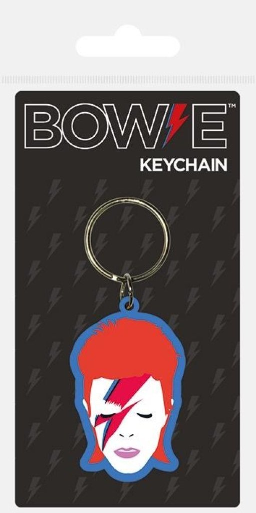 David Bowie (Aladdin Sane) Rubber Keychain - The Musicstore UK