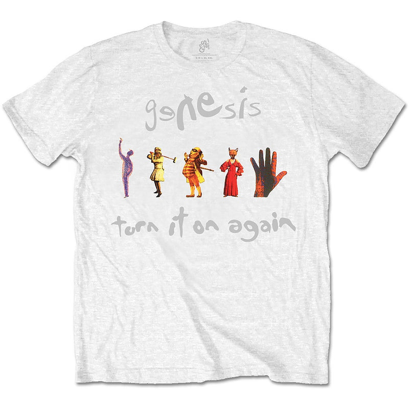 Genesis (Turn It On Again) Unisex White T-Shirt