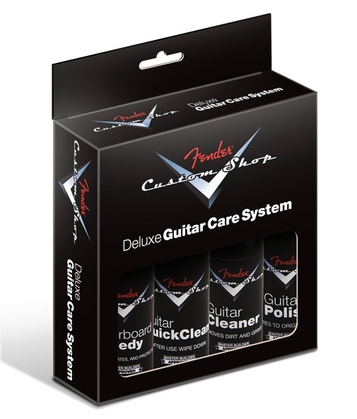 Fender Custom Shop Deluxe Guitar Care System. 4 Pack. Black - The Musicstore UK