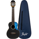 Flight Iris Concert Ukulele. Black (With Bag) - The Musicstore UK