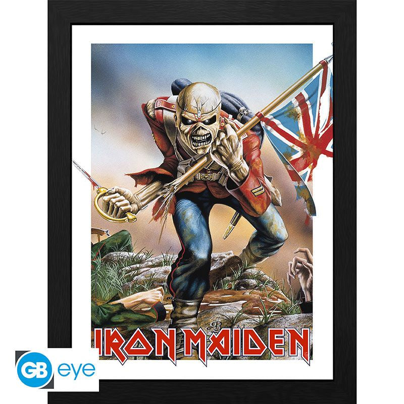 Iron Maiden (Trooper Eddie) A3 Framed Collector Print 30x40cm