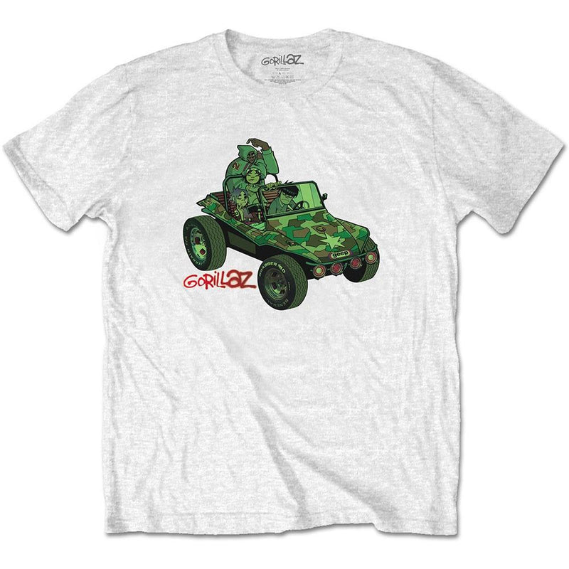 Gorillaz - Green Jeep Unisex T-Shirt - The Musicstore UK