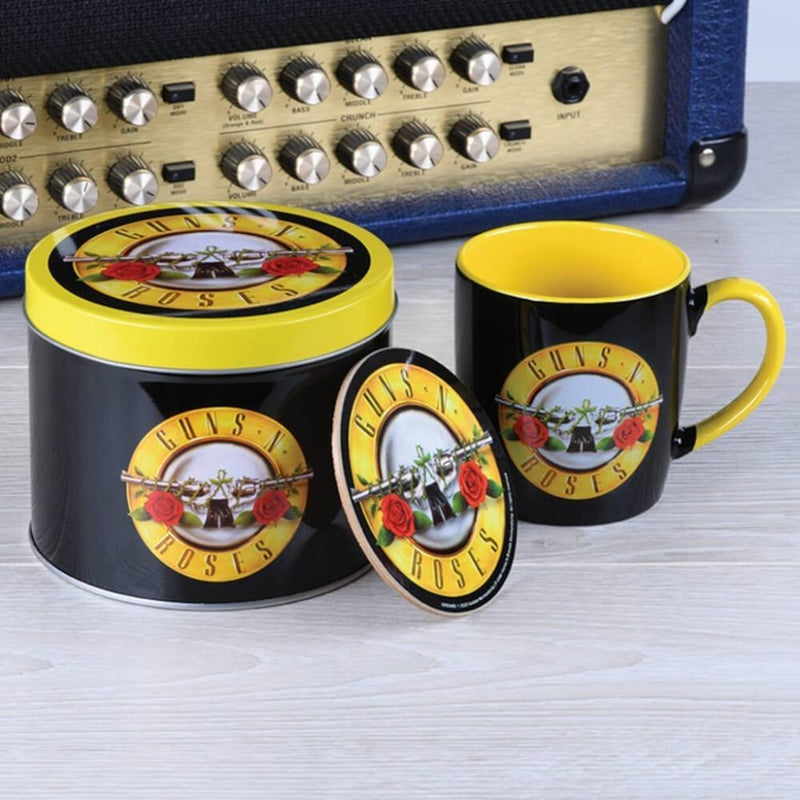 Guns N Roses (Bullet Logo) Mug & Coaster Tin Gift Set - The Musicstore UK