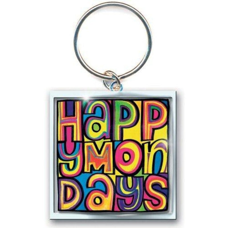 Happy Mondays (Day-Glo Logo) Metal Keychain - The Musicstore UK