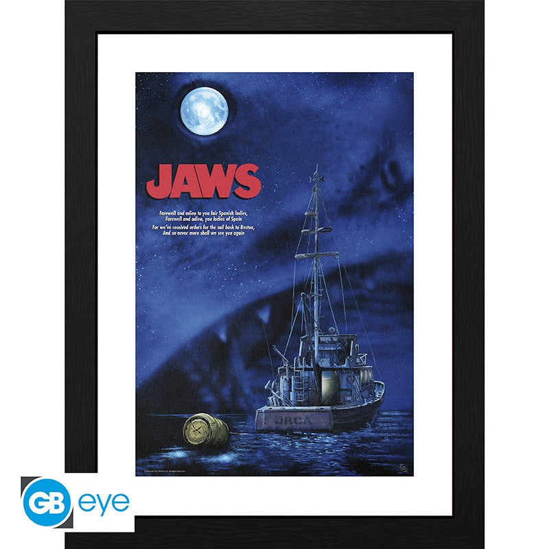 Jaws (Illusion) Framed Collectors Print 30x40cm