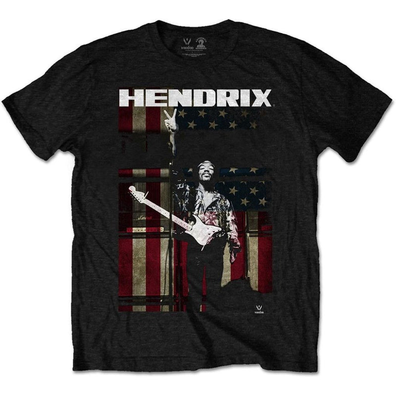 Jimi Hendrix Peace Flag Unisex T-Shirt - The Musicstore UK
