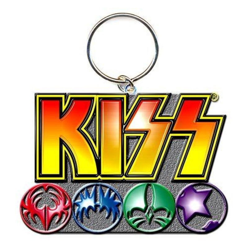 Kiss (Logo & Icons) Keychain - The Musicstore UK