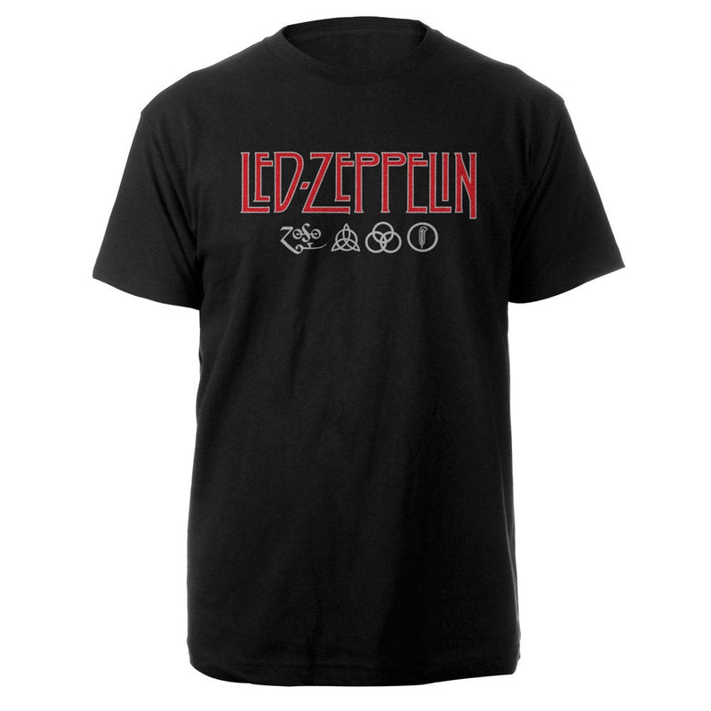 Led Zeppelin (Logo & Symbols) Unisex T-Shirt - The Musicstore UK