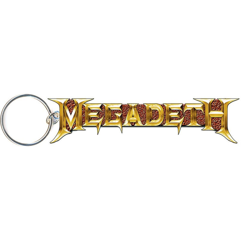 Megadeth (Gold Logo) Keychain - The Musicstore UK