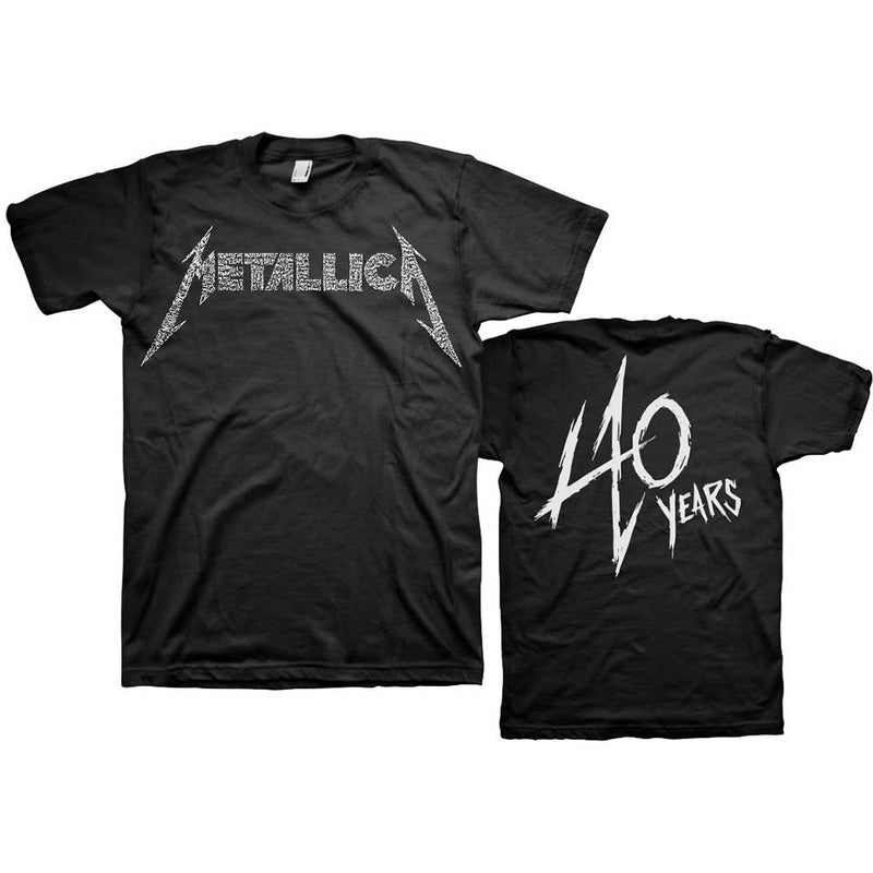Metallica (40th Anniversary Songs Logo) Unisex T-Shirt - The Musicstore UK