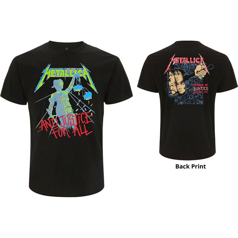 Metallica (And Justice For All Original) Unisex T-Shirt (Back Print) - The Musicstore UK