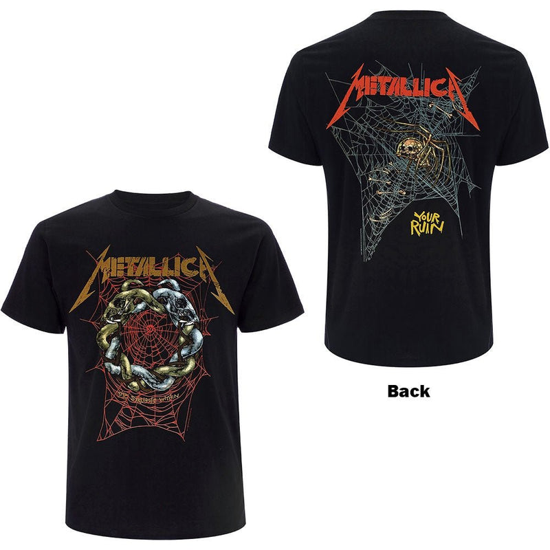 Metallica (Ruin / Struggle) Unisex T-Shirt. Backprint - The Musicstore UK