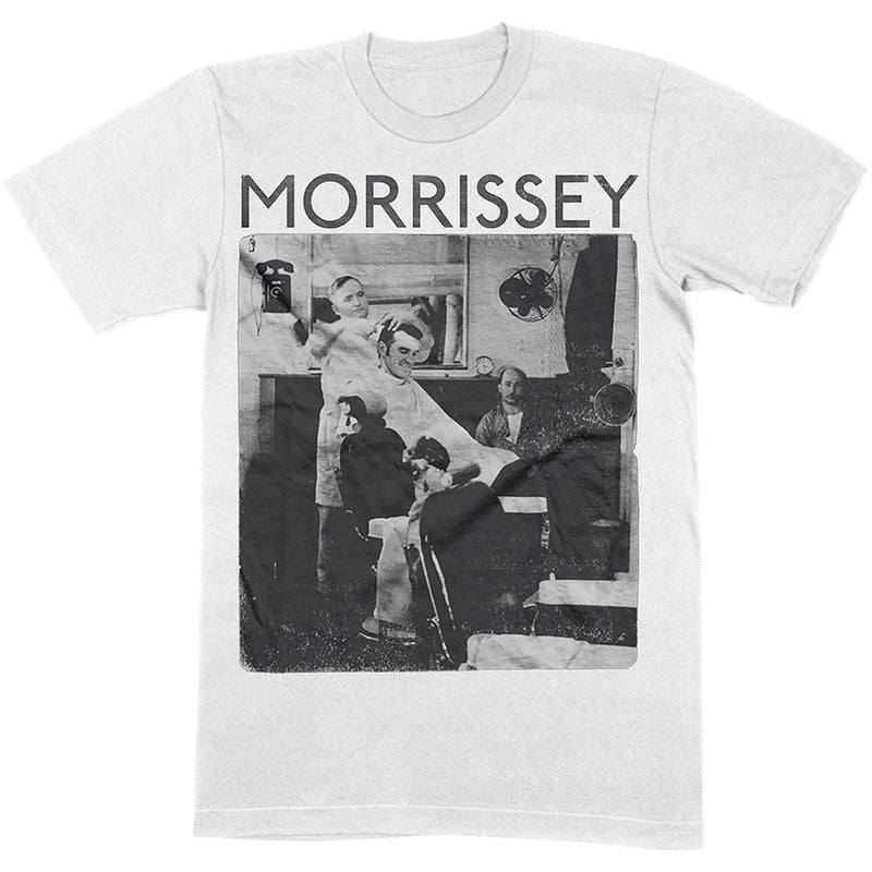 Morrissey (Barbershop) Unisex White T-Shirt - The Musicstore UK