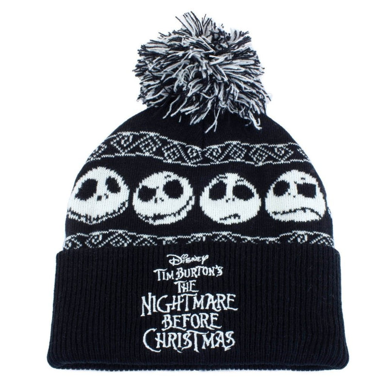 Nightmare Before Christmas (Basic Snow) Unisex Beanie Pom - The Musicstore UK
