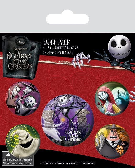 Nightmare Before Christmas (Characters) Badge Pack - The Musicstore UK