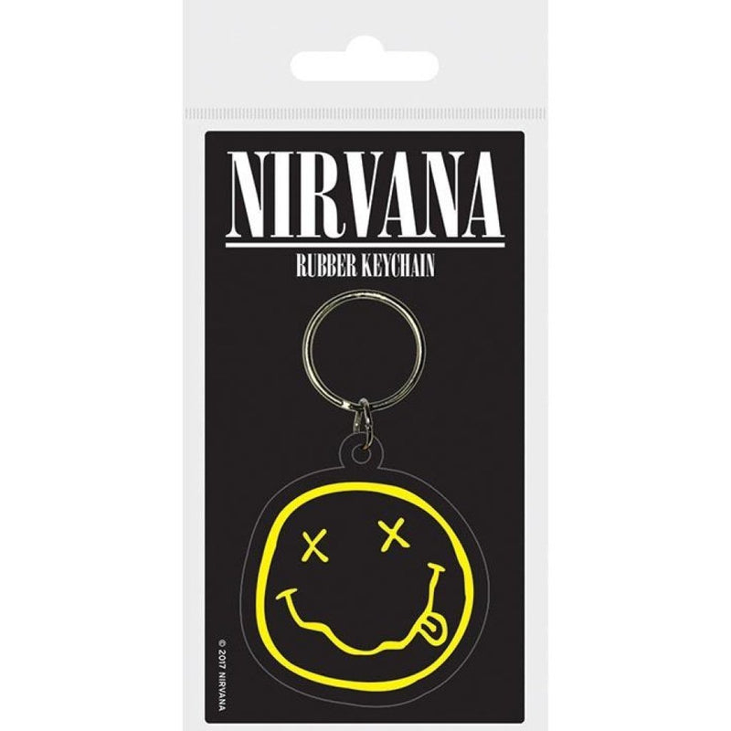 Nirvana (Smiley) Rubber Keychain - The Musicstore UK