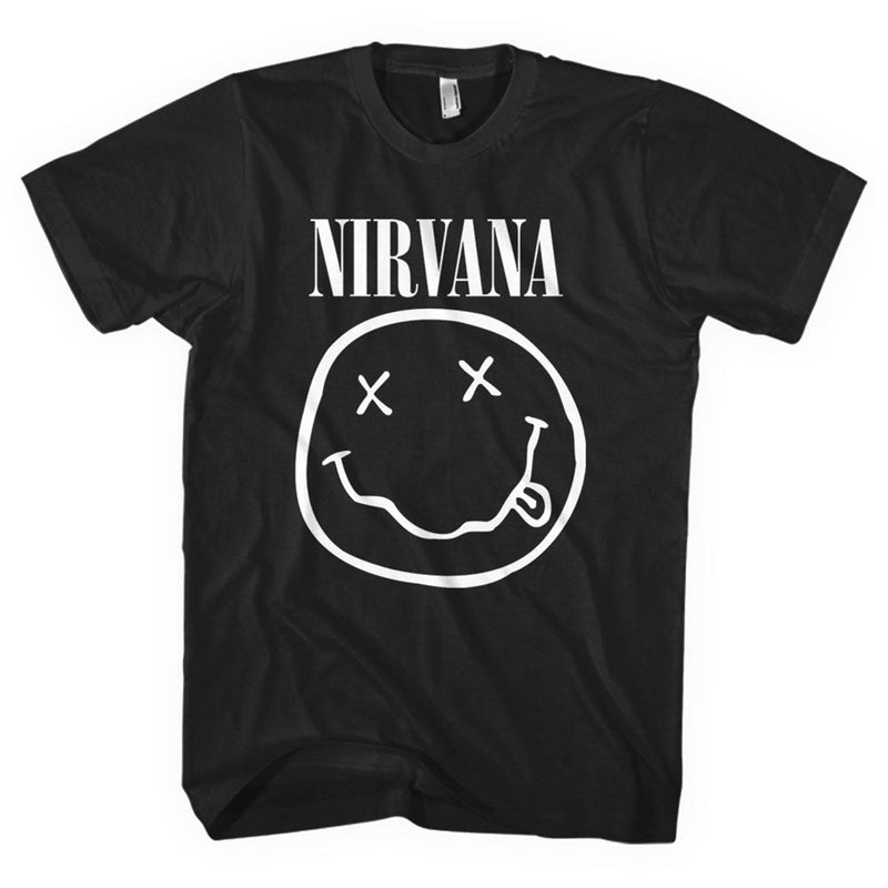 Nirvana White Smiley Unisex T-Shirt - The Musicstore UK