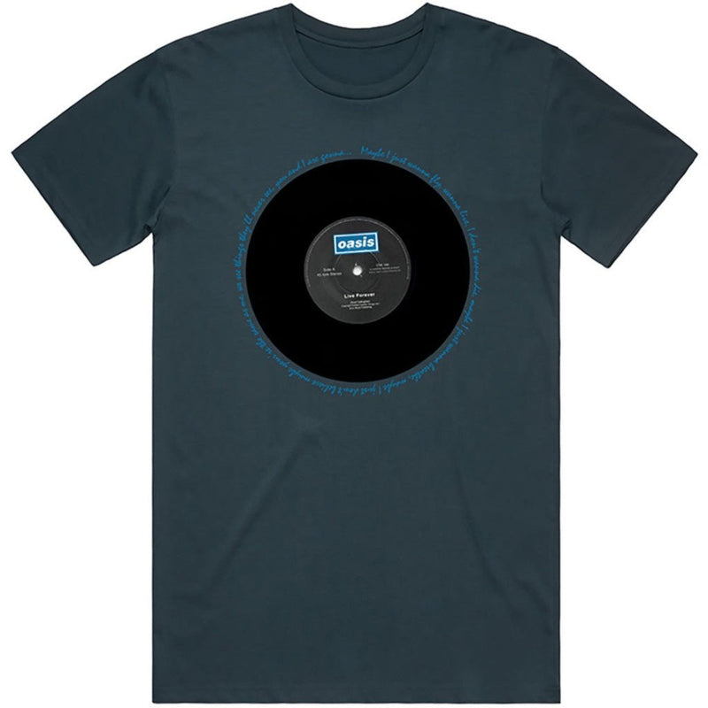 Oasis (Live Forever Single) Denim Unisex T-Shirt - The Musicstore UK