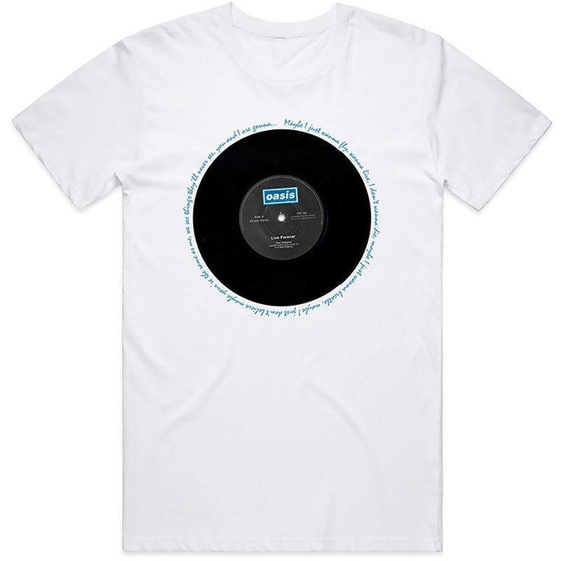 Oasis (Live Forever Single) White Unisex T-Shirt - The Musicstore UK