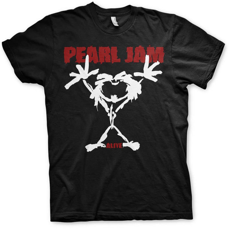 Pearl Jam (Stickman) Unisex T-Shirt (Backprint) - The Musicstore UK