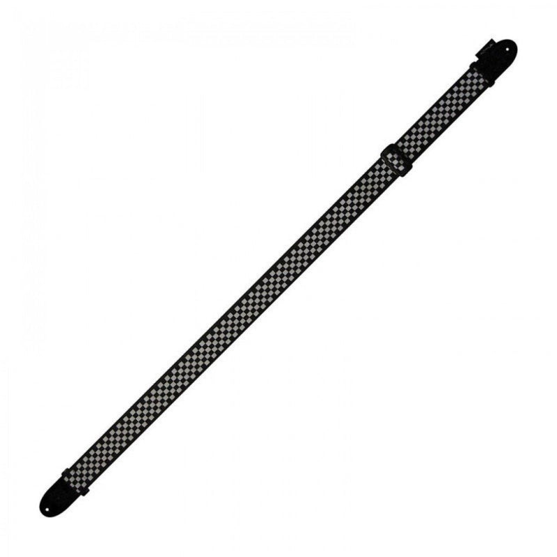 Perri's 2" Polyester Webbing Guitar Strap (Black and White Check) - The Musicstore UK