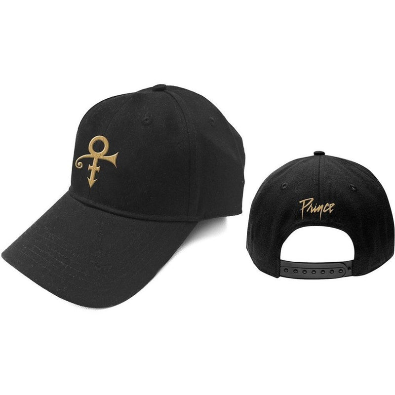 Prince (Gold Symbol) Black Baseball Cap - The Musicstore UK