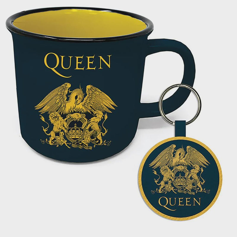 Queen (Crest) Campfire Mug and Keychain Set - The Musicstore UK