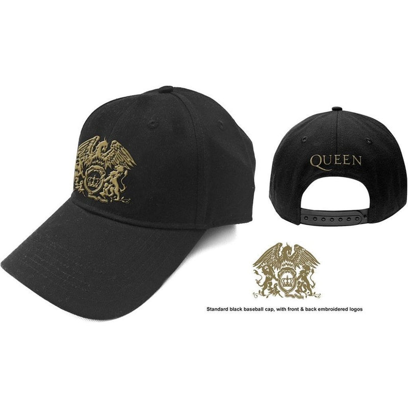 Queen (Gold Classic Crest) Unisex Baseball Cap - The Musicstore UK