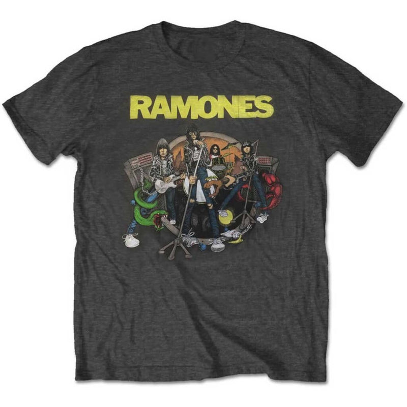 Ramones (Road To Ruin) Unisex Charcoal T-Shirt - The Musicstore UK