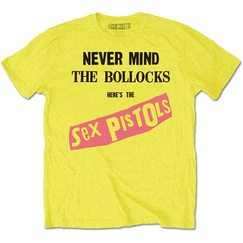 Sex Pistols (Never mind the Bollocks Original Album) Yellow Unisex T-Shirt - The Musicstore UK