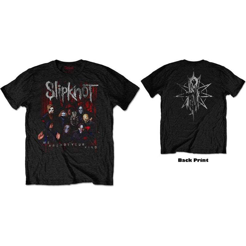 Slipknot (WANYK Group Photo) Unisex T-Shirt (Back Print) - The Musicstore UK