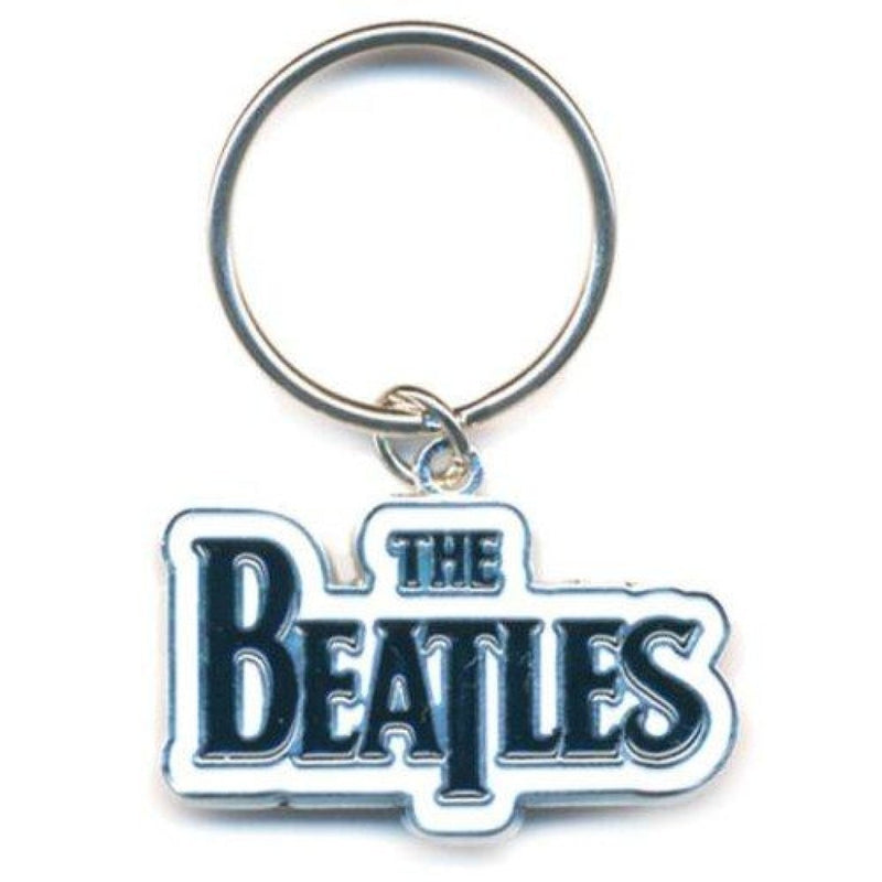 The Beatles (Black Drop T Logo Enamel Infill) Metal Keychain - The Musicstore UK