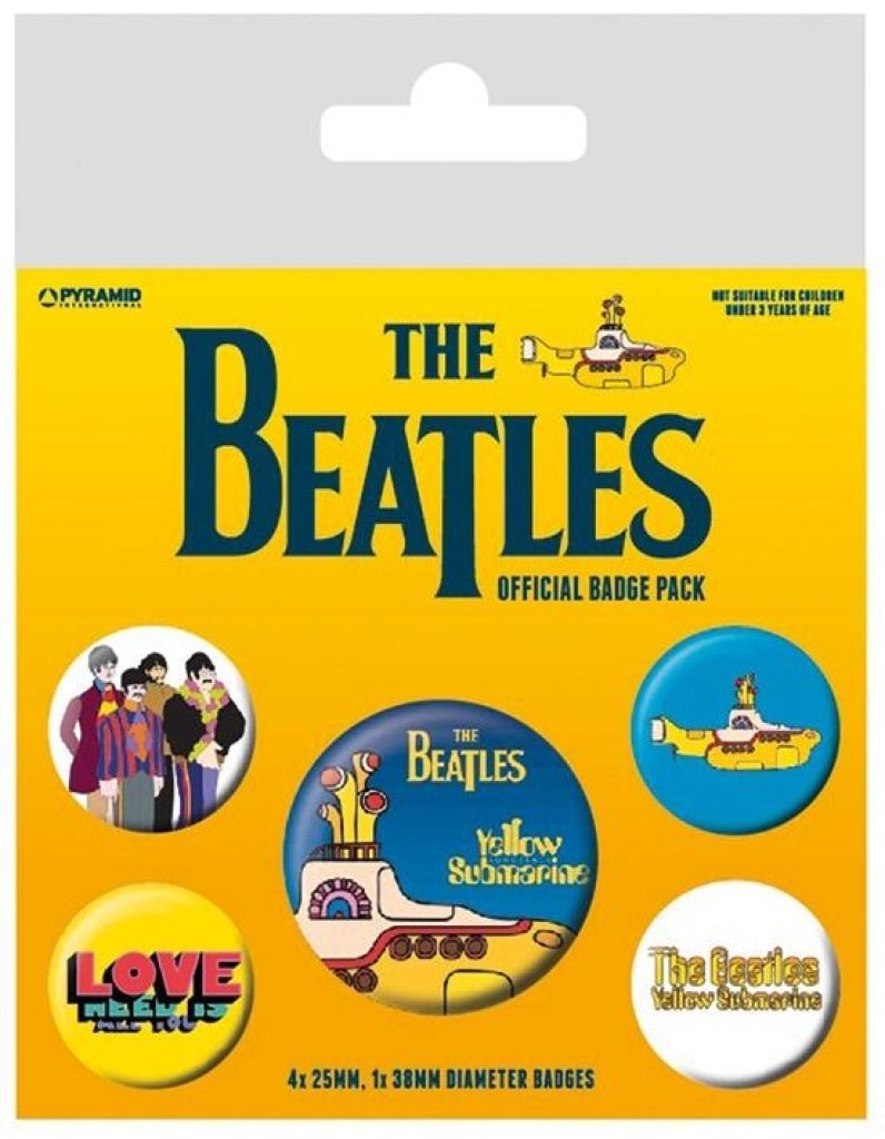 The Beatles (Yellow Submarine) Badge Pack - The Musicstore UK