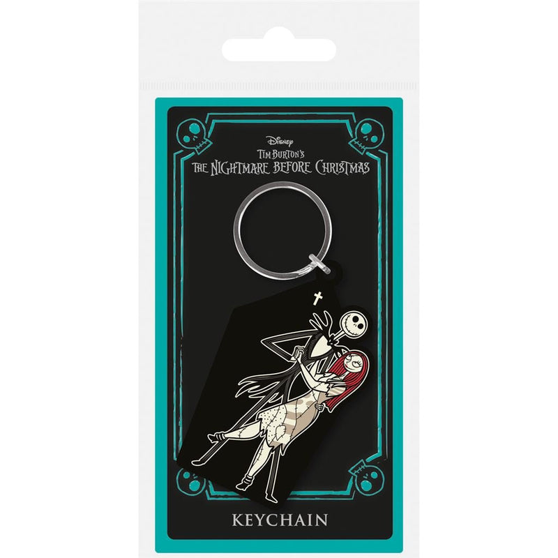 The Nightmare Before Christmas (Jack & Sally Coffin) Rubber Keychain - The Musicstore UK