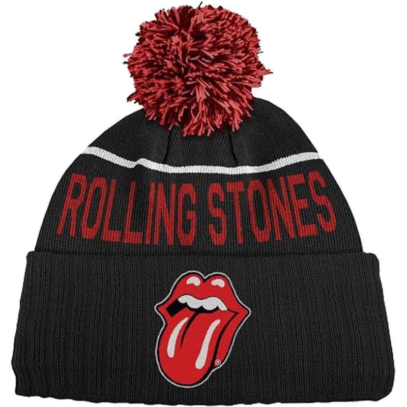 The Rolling Stones (Classic Tongue) Unisex Bobble Beanie Hat - The Musicstore UK